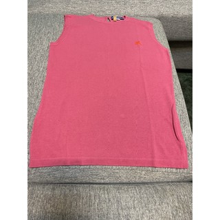 Burberry Blue Label 無袖上衣｜玫瑰紅色棉質｜正品二手38號｜日本購入送洗完畢｜98新不退
