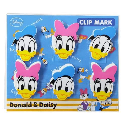 Disney 迪士尼 唐老鴨黛西 塑膠夾 6入 日本進口 Donald Duck 造型夾 照片牆 菲林因斯特
