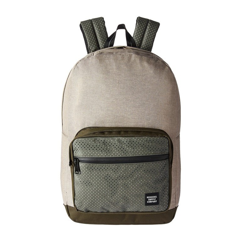 Herschel Pop Quiz 大型 卡其 綠色 Aspect 網狀 防水布 帆布 筆電夾層 書包 後背包 現貨