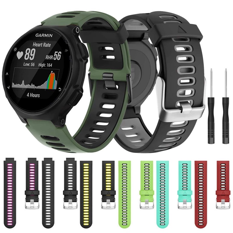 Garmin 先行者矽膠錶帶 220230235630620735xt S20 S5 S6 腕帶手鍊 Smartwatc