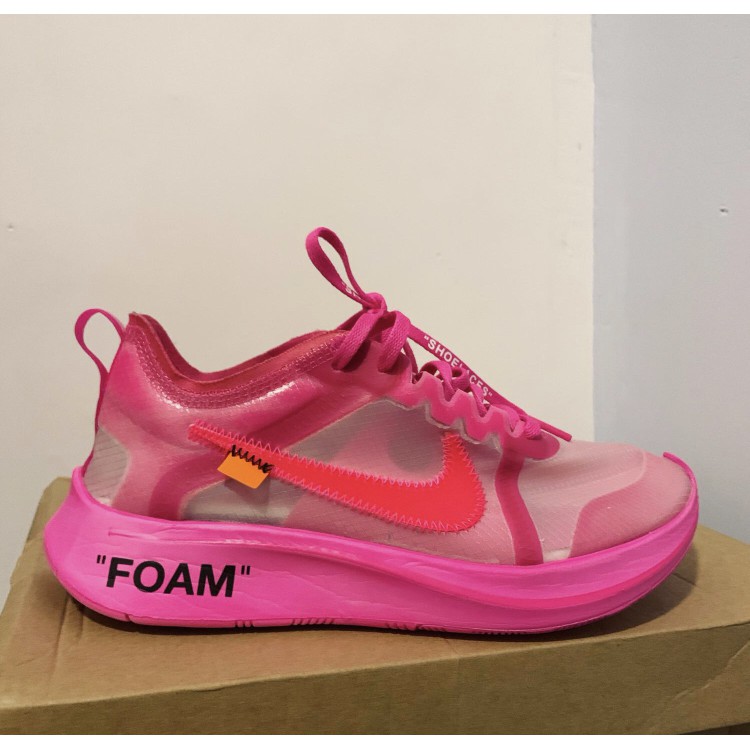 pink zoom fly off white
