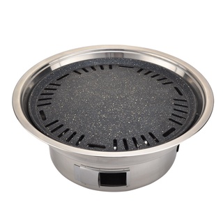 韓式烤肉爐商用圓形燒烤爐室內無煙燒烤爐家用炭烤盤壹人食碳烤爐