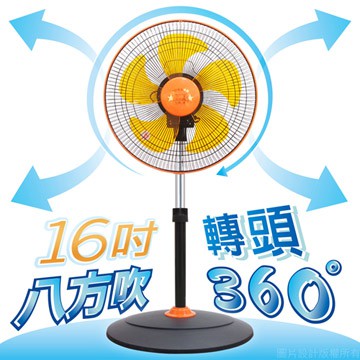 雙星 雙星牌 16吋 360度 立體 擺頭 立扇 電風扇 桌立扇 TS-1618 ◆ 台灣製造 ◆