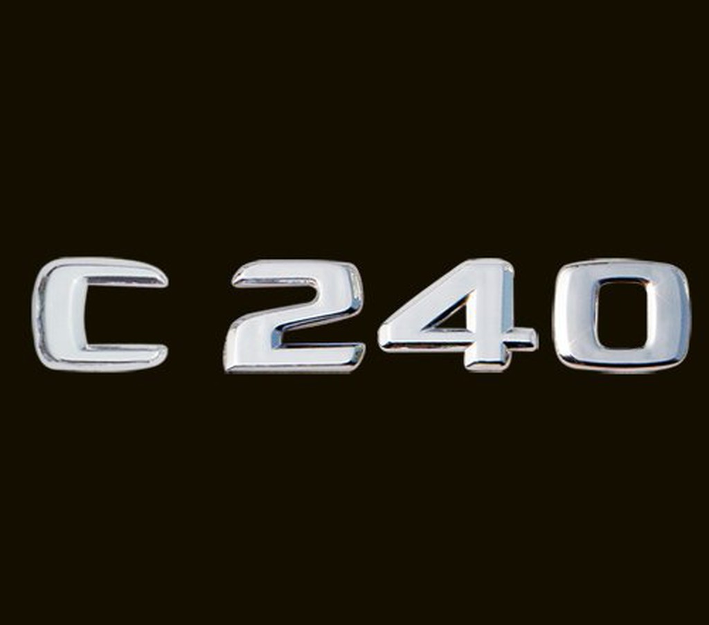 ~圓夢工廠~ 賓士 Benz C-class C240 後車箱鍍鉻字貼 同原廠款式 字體高度28mm
