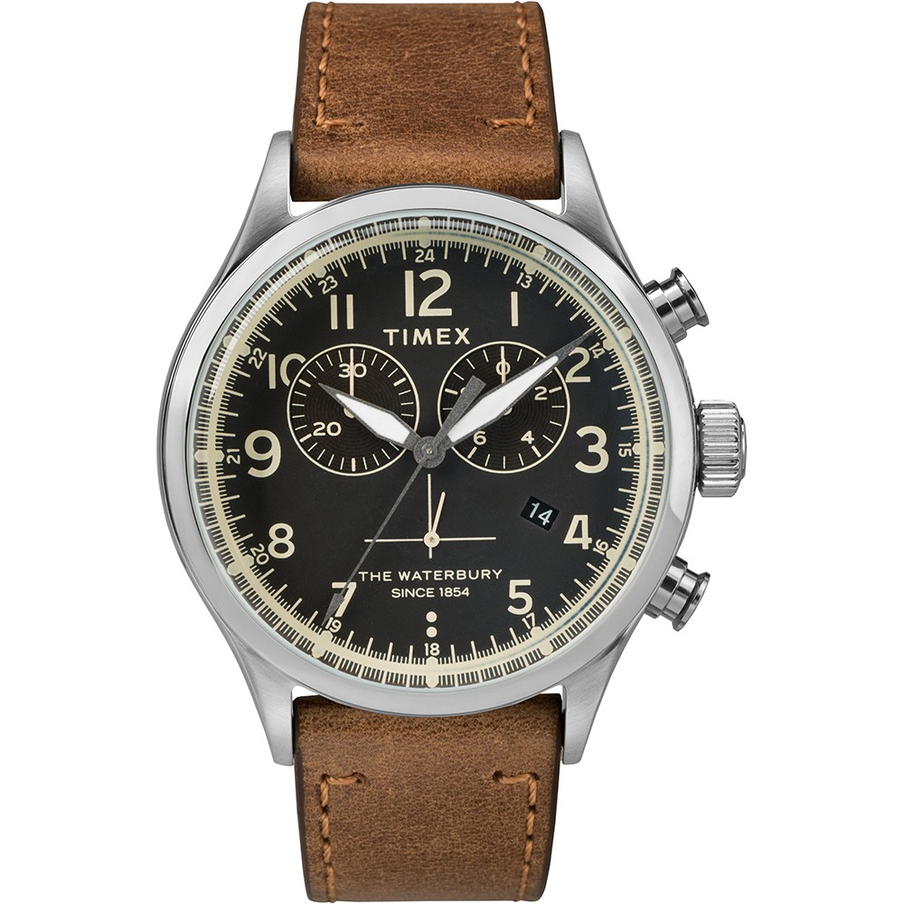 【TIMEX】天美時 Waterbury系列復古西部牛仔雙眼計時手錶(TXTW2R70900)