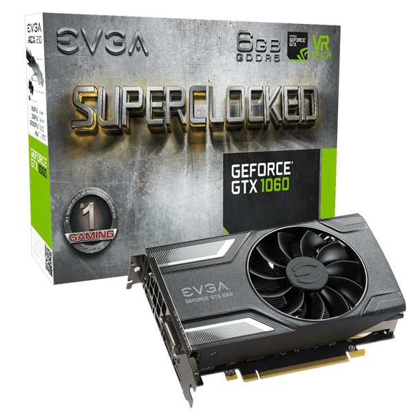 艾維克EVGA GTX1060 6GB SC GAMING ACX2.0 GDDR5 PCI-E短卡超頻版