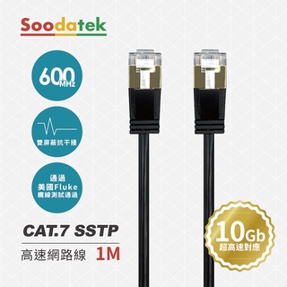 免運現貨 Soodatek 雙屏蔽 超高速網路線 一米~15米 Cat.7網路線 網路線 Wi-fi 數據機線