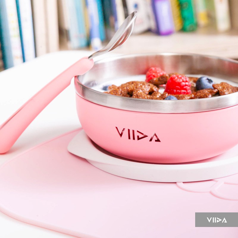 VIIDA Soufflé 抗菌不鏽鋼兒童餐碗/不鏽鋼碗/學習碗/兒童餐具/學習餐具【官方直營】