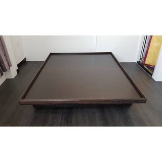 香榭二手傢俱*全新精品 胡桃標準雙人5尺後掀床-附有安全裝置-正掀床-收納床架-雙人床-床箱-床底-掀蓋床-六分板床組