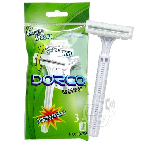 DORCO 雙刀輕便型刮鬍刀(3入裝)／(5入裝)