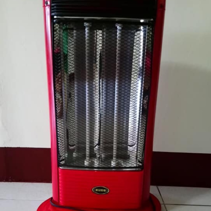二手紅色電暖器 電暖氣 直立式