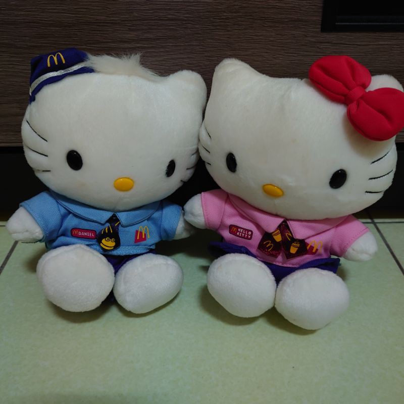 麥當勞 hello kitty 絕版 情侶 婚紗 娃娃 玩偶