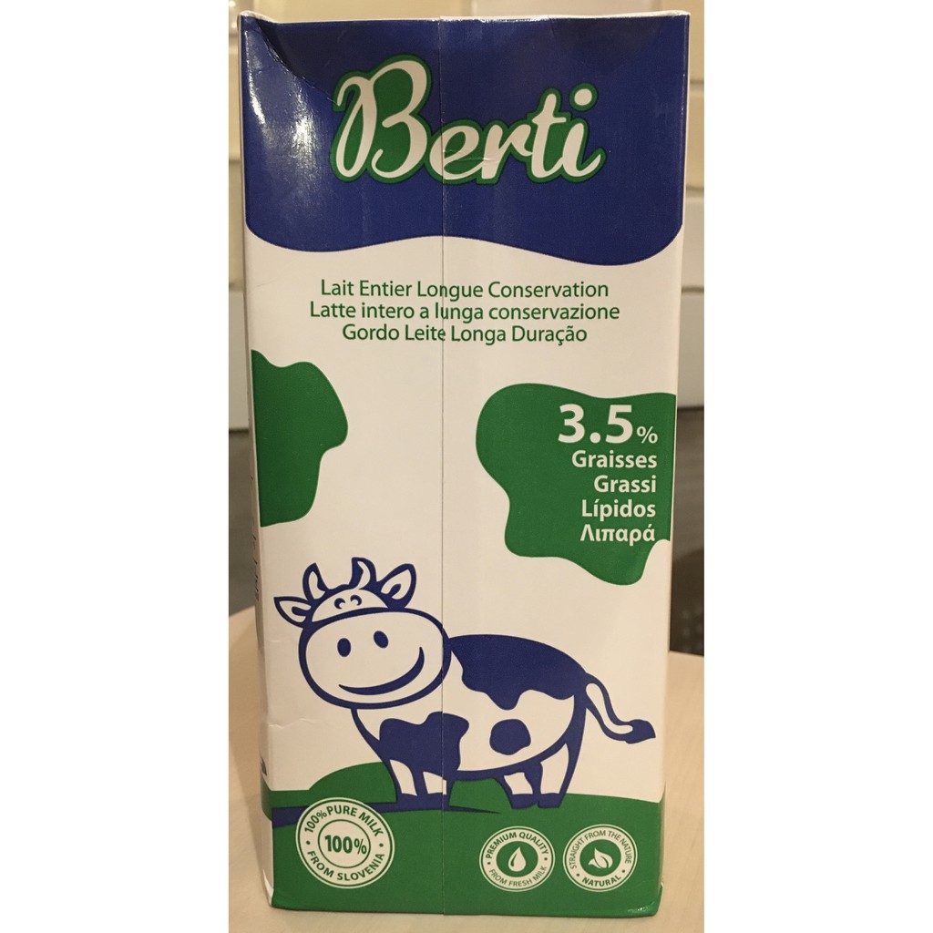 【Berti 歐洲寶貝優質保久牛乳】歐洲阿爾卑斯山無污染牛奶 1000ml (1公升)