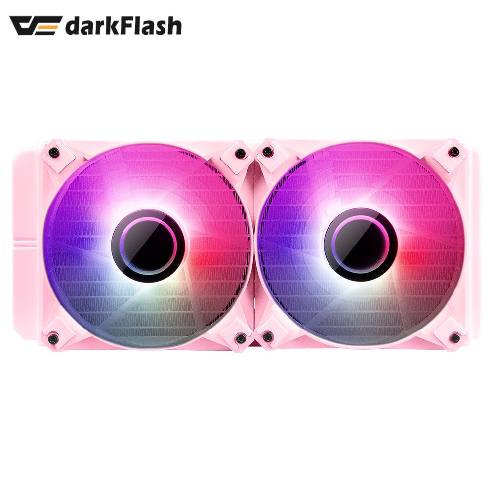 darkFlash大飛 DX Ver2 240mm A-RGB 一體式 粉色 水冷 CPU 散熱器(支援12代CPU)