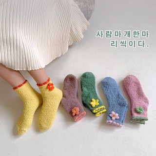 韓版珊瑚絨保暖襪地板襪睡眠襪女保暖襪
