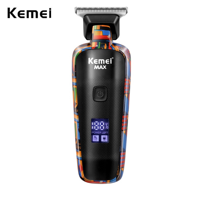 KEMEI 科美多功能電動理髮器家用理髮器塗鴉印花剃須刀type-c USB充電式理髮器