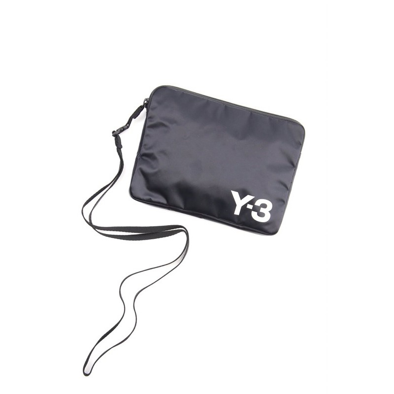Y-3 Adidas yohji Yamamoto 亮面logo手拿側背包