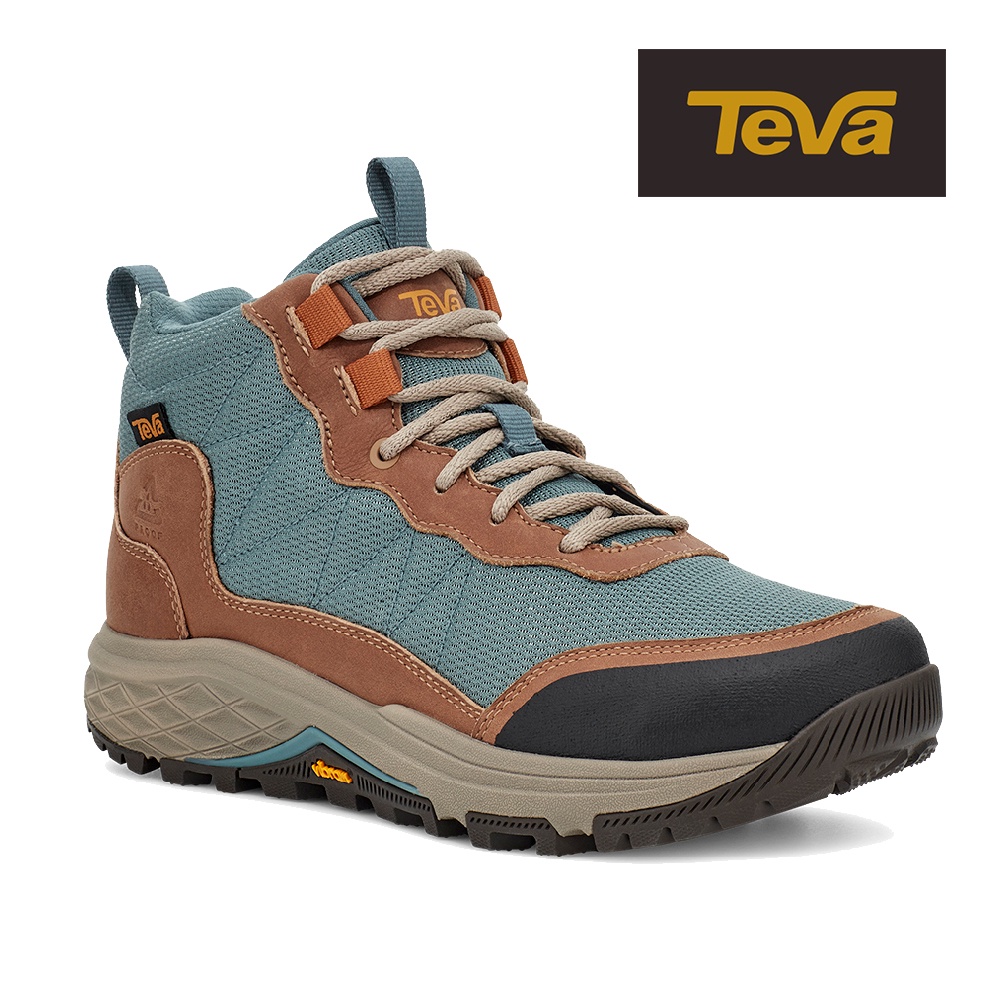 【TEVA】女 Ridgeview Mid 高筒戶外多功能登山鞋/休閒鞋-棕褐色/鋼藍色 (原廠現貨)