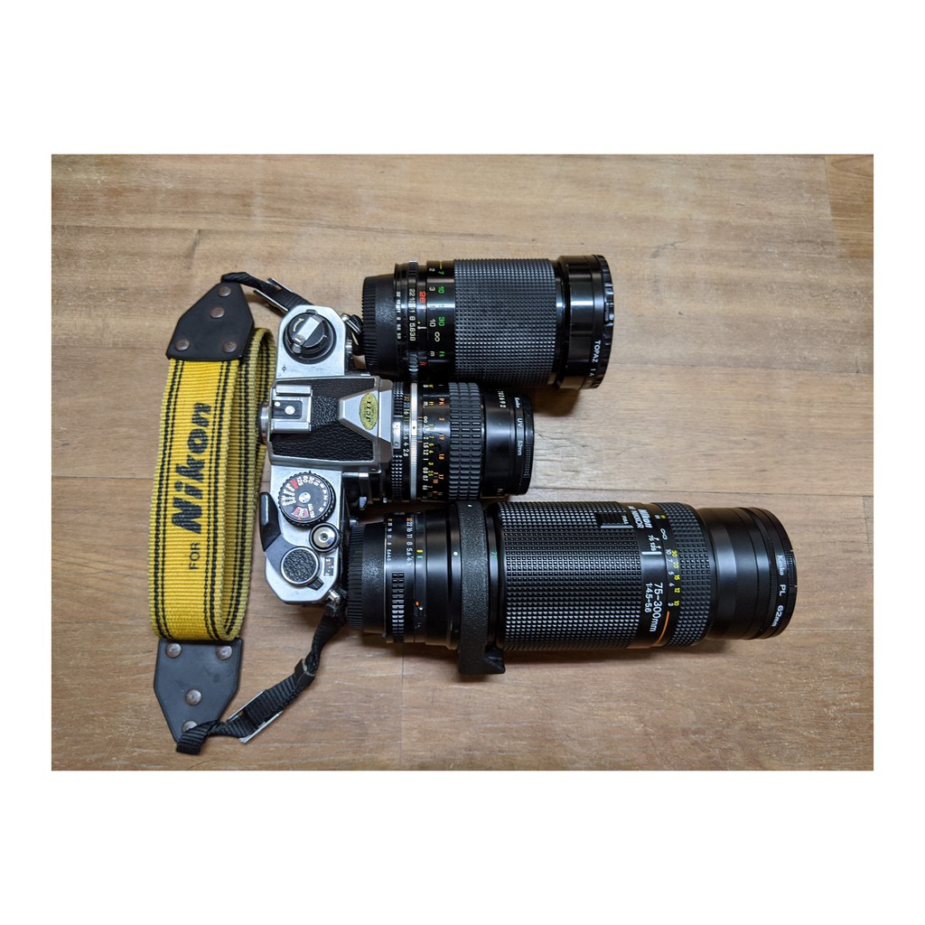 Nikon FM2 相機機身+3個鏡頭