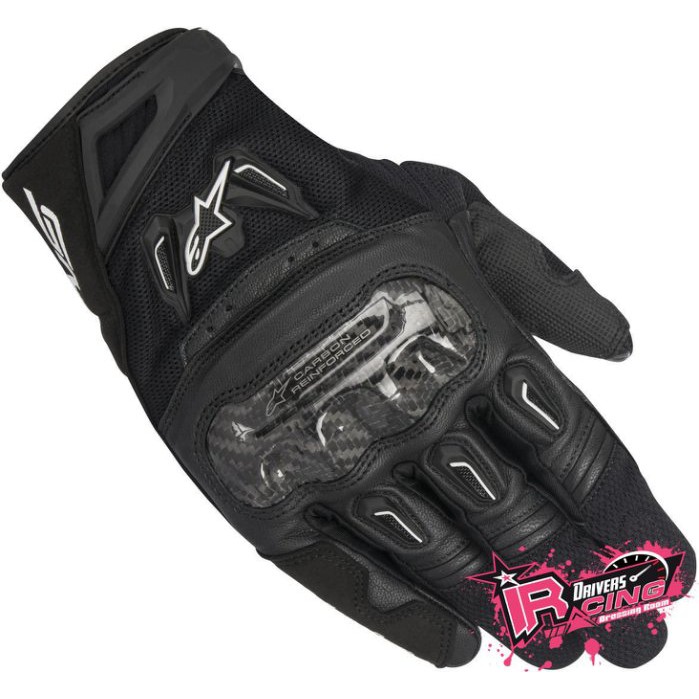 ♚賽車手的試衣間♚ Alpinestars® SMX-2 Air Carbon V2 黑/黑 手套 短手套 防摔 可觸碰