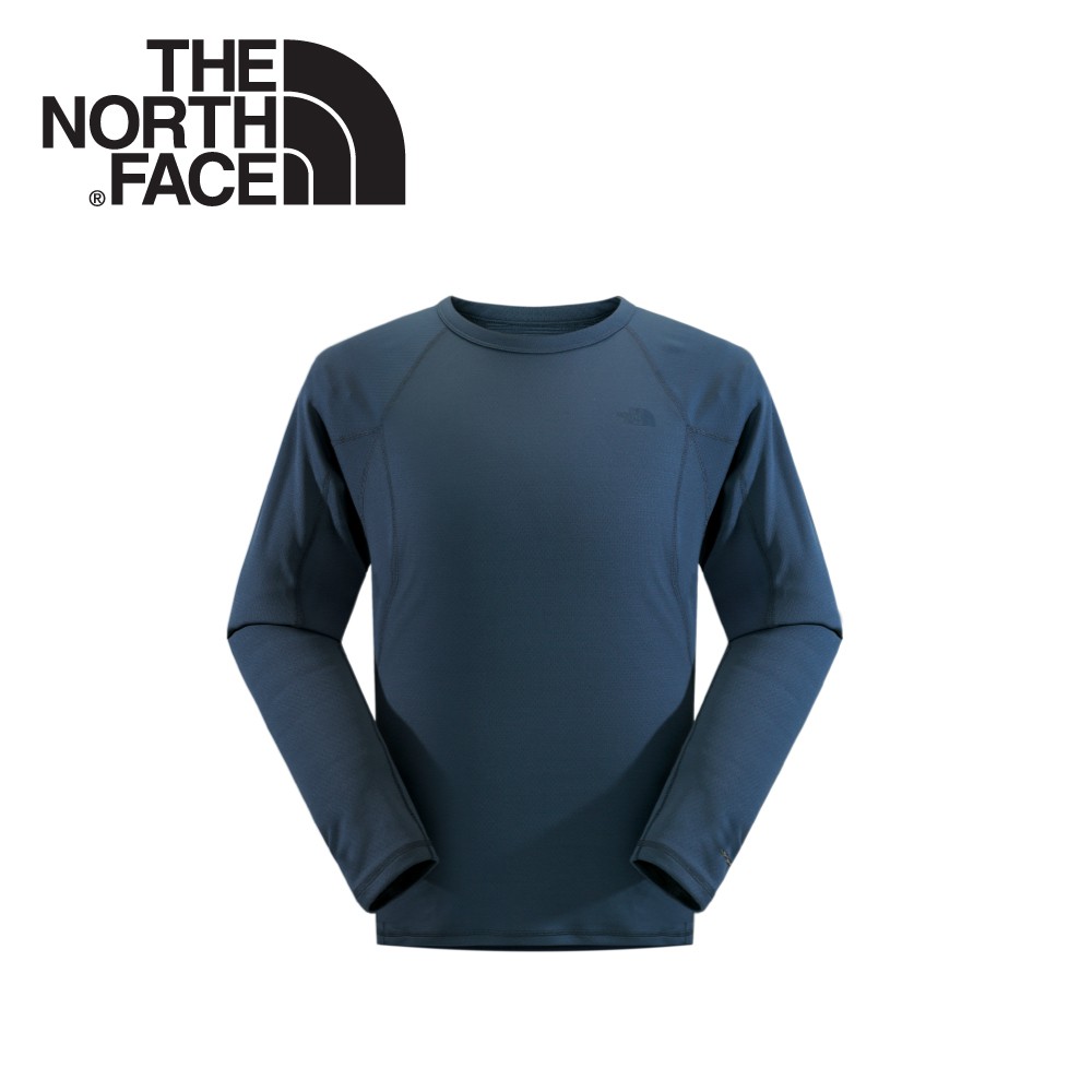 【The North Face 男款 FlashDry保暖圓領衫 蔭藍】NF00CL72/FlashDry/長/悠遊山水