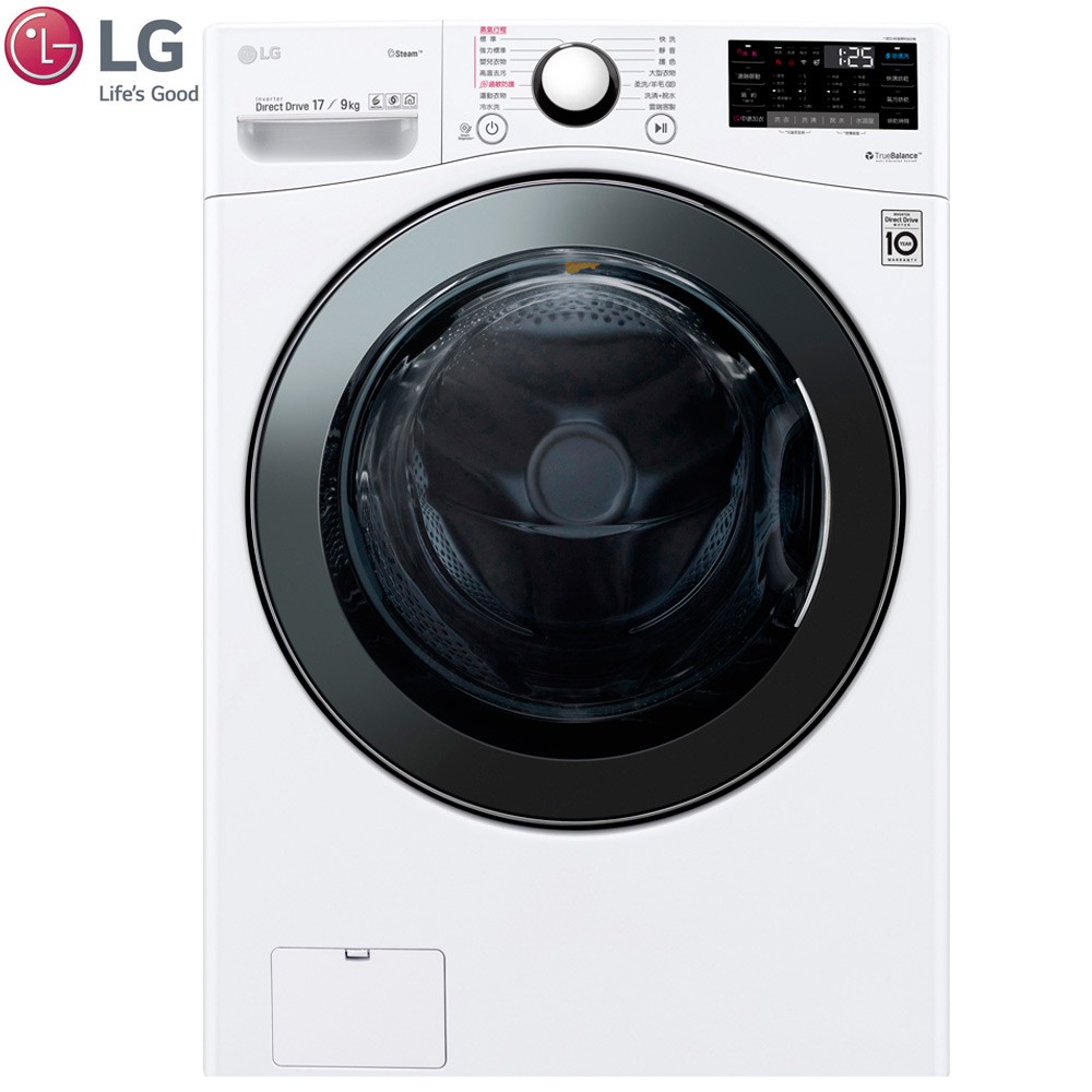 LG 樂金 WD-S17VBD 滾筒洗衣機 17公斤 蒸洗脫烘 冰磁白