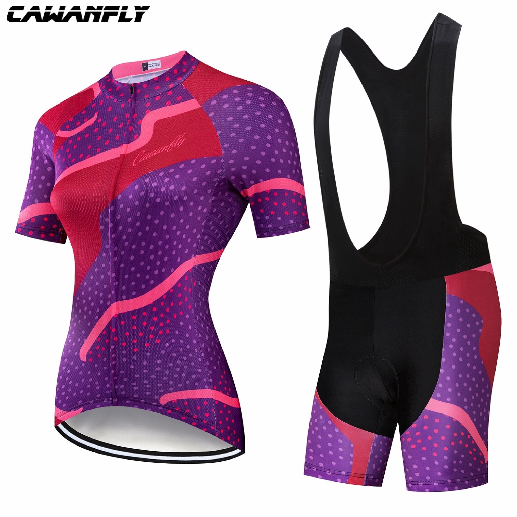 2020 新款女式騎行服套裝 Maillot 山地自行車服裝賽車自行車衣服制服