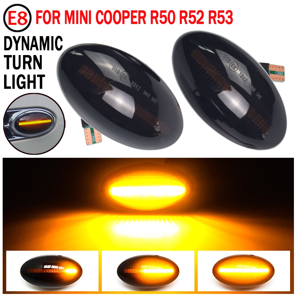適用於 Mini Cooper R50 R53 2002-2006 動態 LED 轉向信號側標記燈, 用於 Mini C