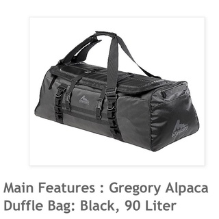 美國戶外品牌GREGORY 90升 防水旅行包`背包`裝備包`ALPACA DUFFLE 直購含運#1050
