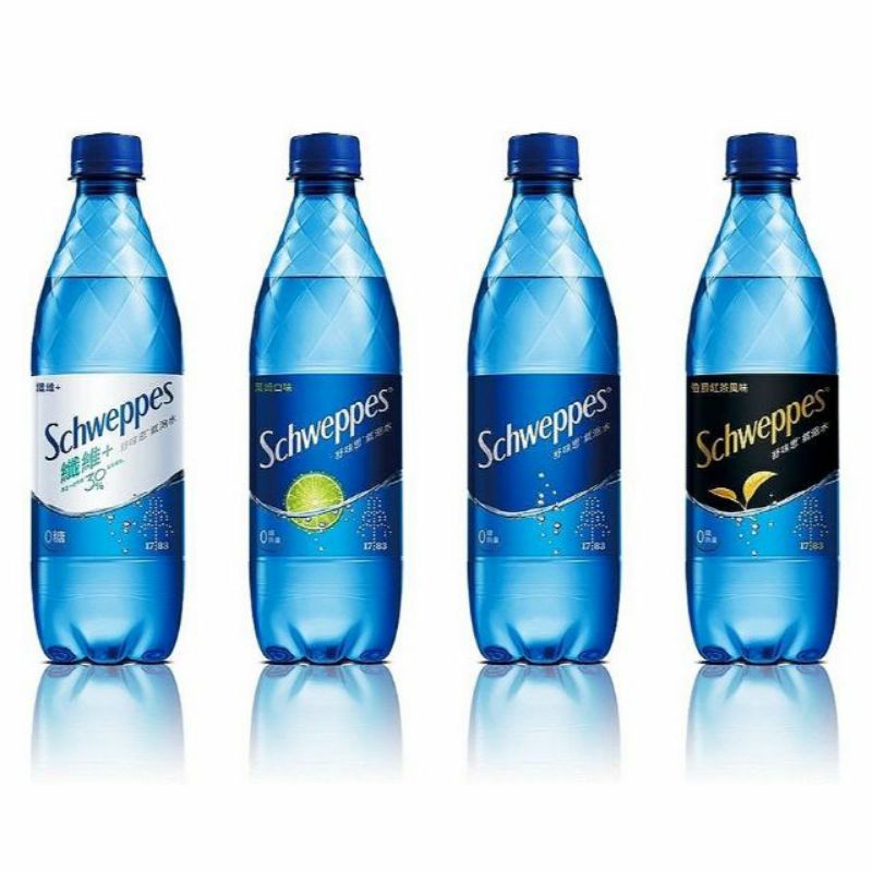 (宅配箱購2箱免運) Schweppes 原味/纖維/萊姆/伯爵紅茶 氣泡水 500ml 24瓶*2箱 共48瓶