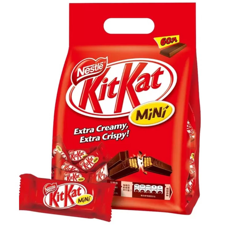 特價 60條入 / 1 Kg 大包 雀巢 奇巧 迷你威化巧克力 Nestle Kit Kat 16.7g/條