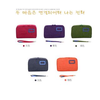 韓版旅行多功能收納包數碼存摺包印章包多功能存摺包包中包收納/化妝包/文具包