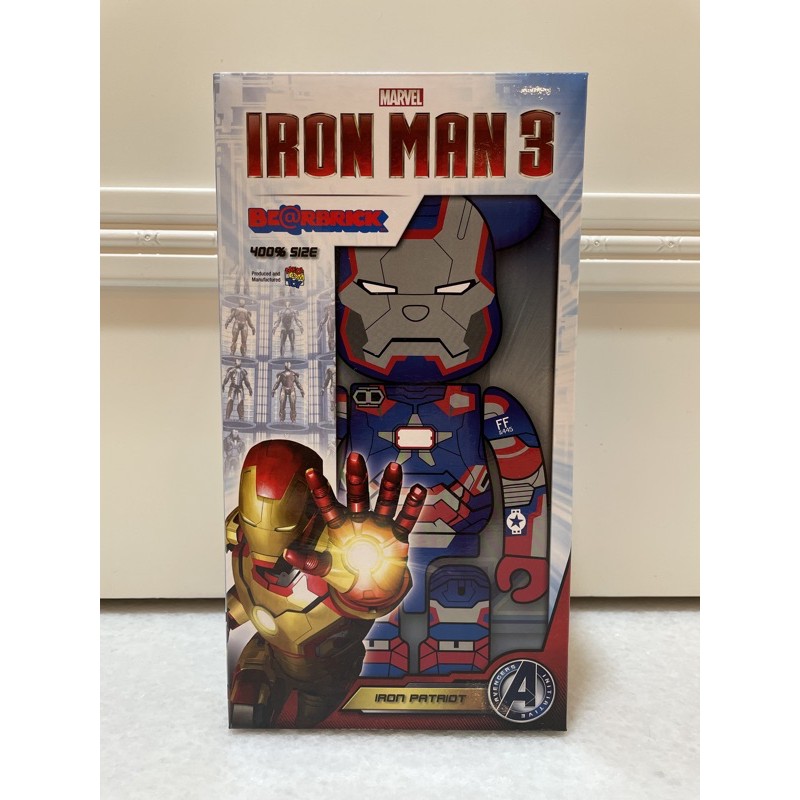 Be@rbrick 鋼鐵人 愛國者 400% 全新未拆