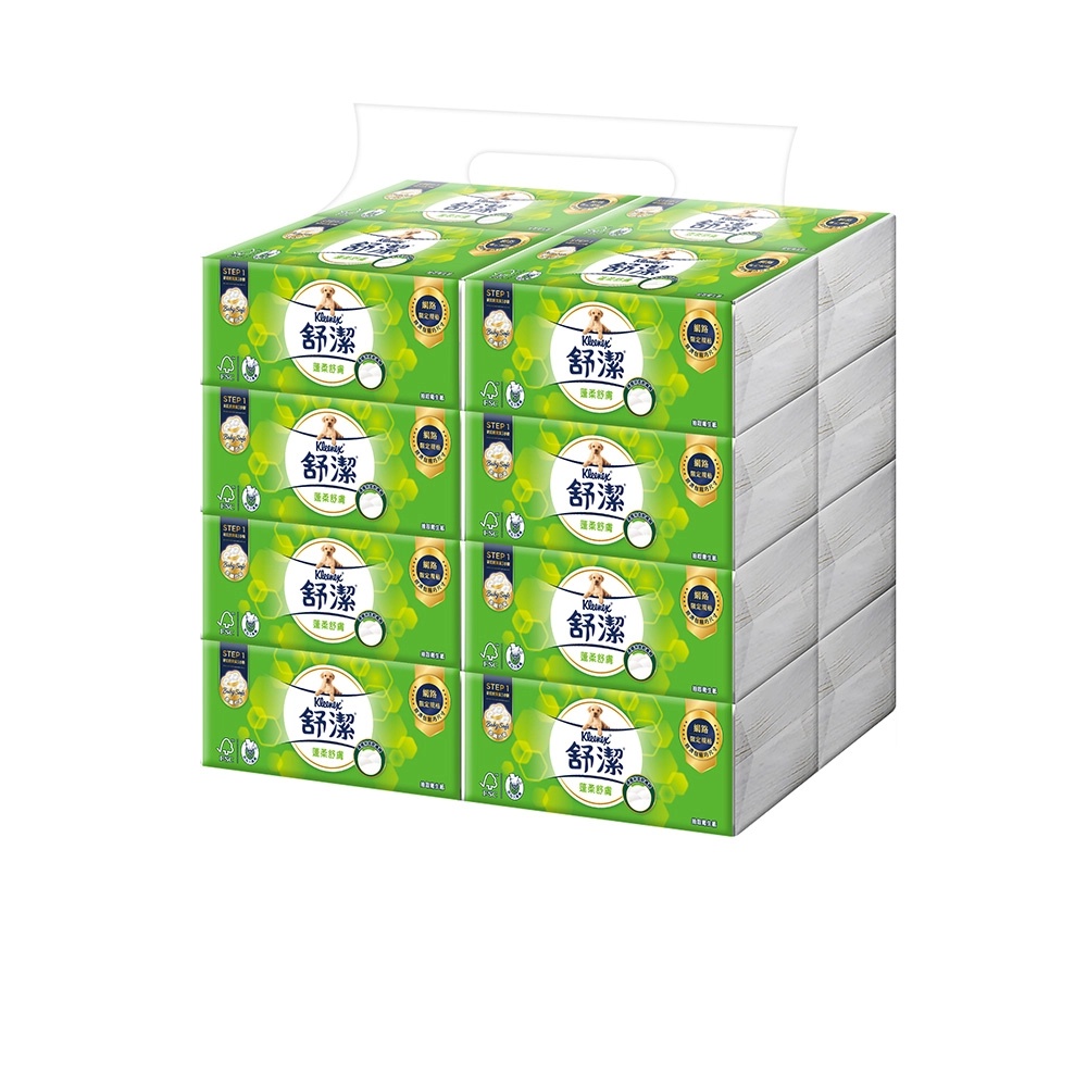 現貨免運費可刷卡【Kleenex 舒潔】蓬柔舒膚抽取衛生紙(100抽x16包x4串/箱) 兩箱一起買平均只要 $859