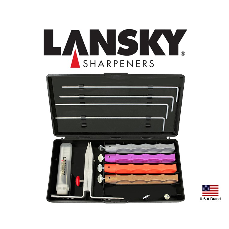 Lansky美國專業定角磨刀器磨刀系統Deluxe豪華型Diamond鑽石金鋼砂盒裝【LSLKDMD】