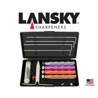 Lansky美國專業定角磨刀器磨刀系統Deluxe豪華型Diamond鑽石金鋼砂盒裝【LSLKDMD】