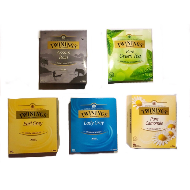 自行帶回 澳洲TWININGS 唐寧茶 一盒100/80入 皇家伯爵茶 綠茶 阿薩姆紅茶 女士伯爵茶 洋甘菊茶 英式紅茶