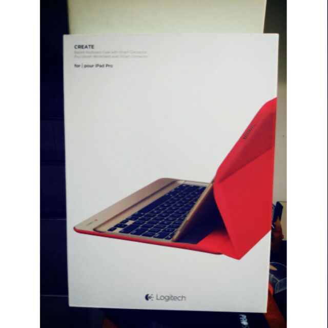羅技 全新 Ipad pro 12.9吋鍵盤+保護殼（紅色）