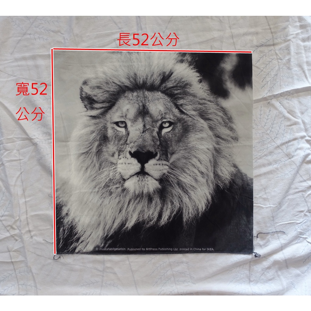 1片75元 獅子頭 長52*寬52公分 抱枕布料 棉 天絲 原野動物風 野性 動物 DIY 手工布料