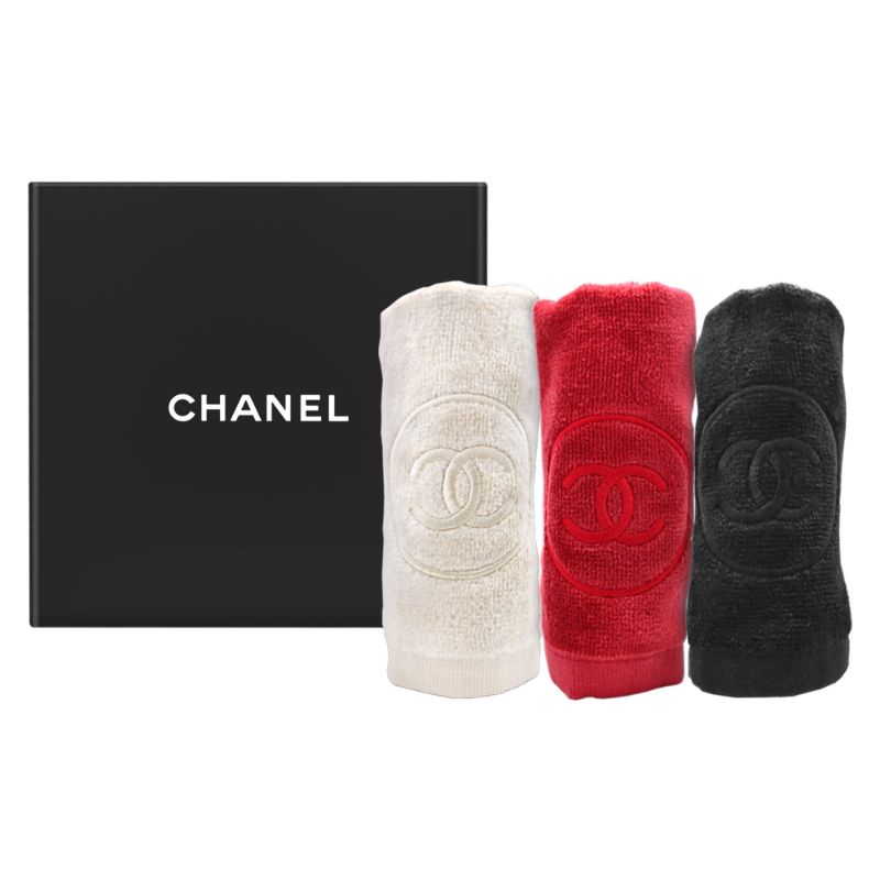 Chanel毛巾三件組 香奈兒方巾三件禮盒組 保證正品有商檢局標籤 只有兩組