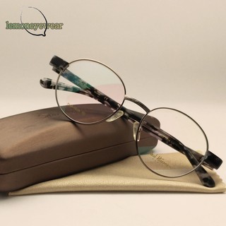 ✅[檸檬眼鏡]Paul Hueman PHF 161A C14 光學眼鏡 銀色金屬文青復古圓框 貝殼感玳瑁色鏡腳