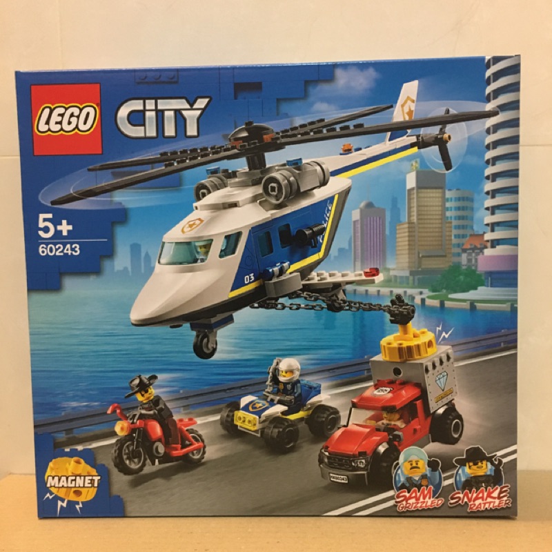 【LETO小舖】樂高 LEGO 60243 CITY系列 警察直升機追擊戰 全新未拆 現貨