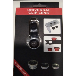 有現貨 Universal clip lens 手機 魚眼鏡頭三合一 特效手機鏡頭放大鏡 魚眼 廣角 微距 夾具式鏡頭組