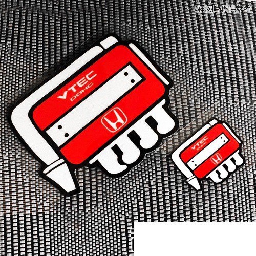 🔥台灣現貨🔥本田VTEC 紅頭引擎 外匯引擎 紅頭發動機貼紙K20新飛度十代思域改裝貼紙車貼