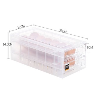 [現貨]抽屜式雞蛋收納 24格廚房冰箱雞蛋盒 24H出貨 保鮮盒塑料雞蛋格 廚房收納食物 雞蛋托收納盒塑膠盒【K033】