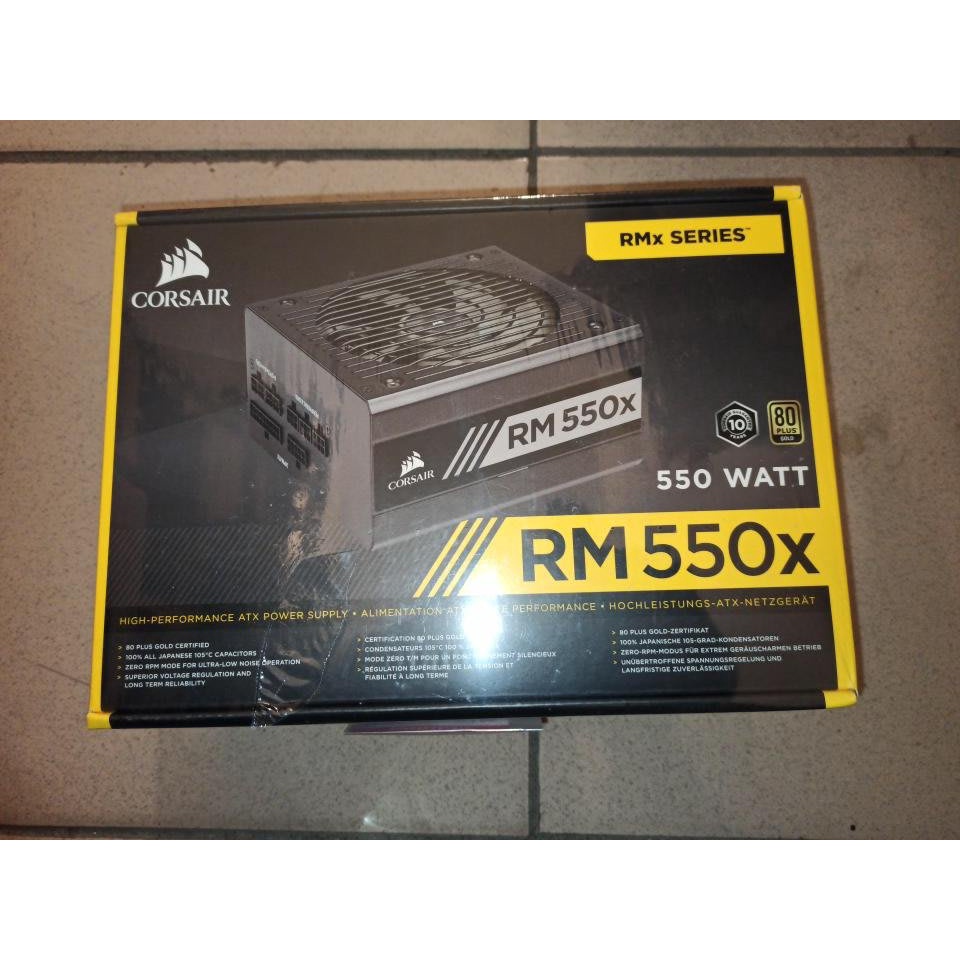 Corsair 海盜船 RM550X 電源供應器 (80PLUS金牌) (全新未拆,2021/04購入) 550W