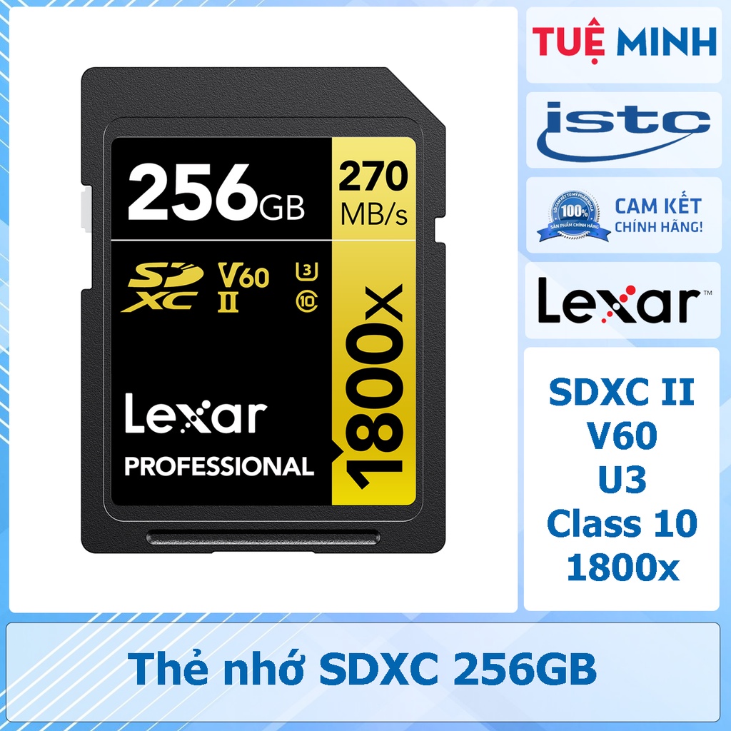 Sdxc 64GB UHS-II Lexar 專業存儲卡 1800x - 正品分佈