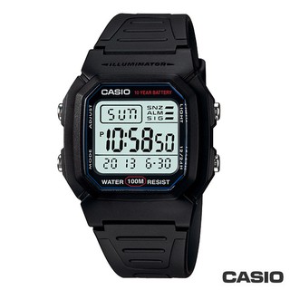 【CASIO】W-800H-1A 10年電力經典造型電子錶/防水100M/男女通用/36mm【第一鐘錶】