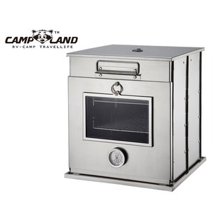 露營小站~【RV-ST600】CAMP LAND高級不鏽鋼摺疊烤箱(烘焙.煙燻兩用)