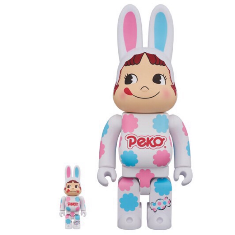 (全新未拆) BE@RBRICK R@BBRICK 100%&amp;400% PEKO 不二家 牛奶妹